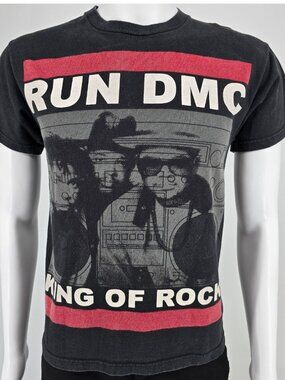 Late 2000s Run DMC King of Rock Officially Licensed Black Band T-Shirt (S)